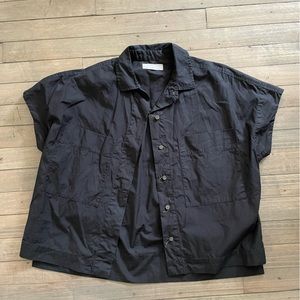 Everlane, Black Button Down, Short Sleeves, Size XS